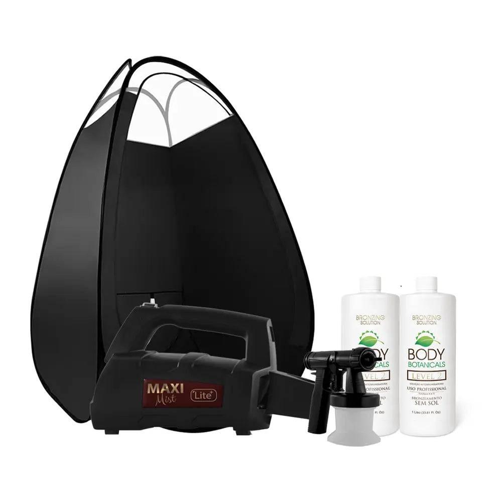 Sunless Tanning Starter System — HVLP Gun + Tent + 2 Solutions